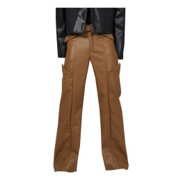 Custom-made men's PU leather pants fashion design bare flared faux leather trousers trendy men's casual pants SKSP064 Custom-made men's PU leather pants fashion design bare flared faux leather trousers trendy men's casual pants SKSP064